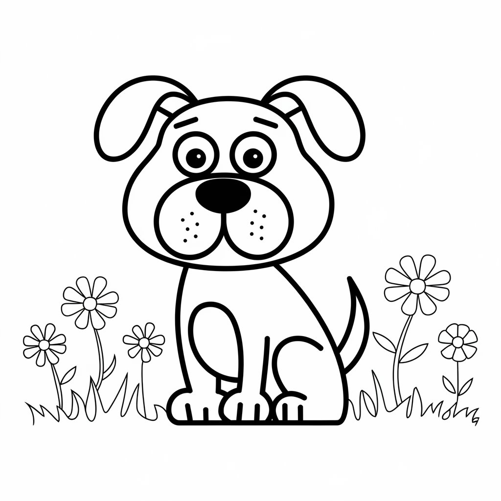 dog color page