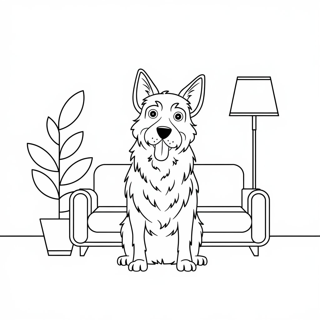 dog day coloring page