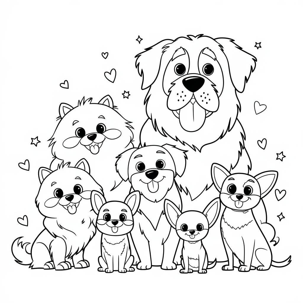 coloring pages dogs