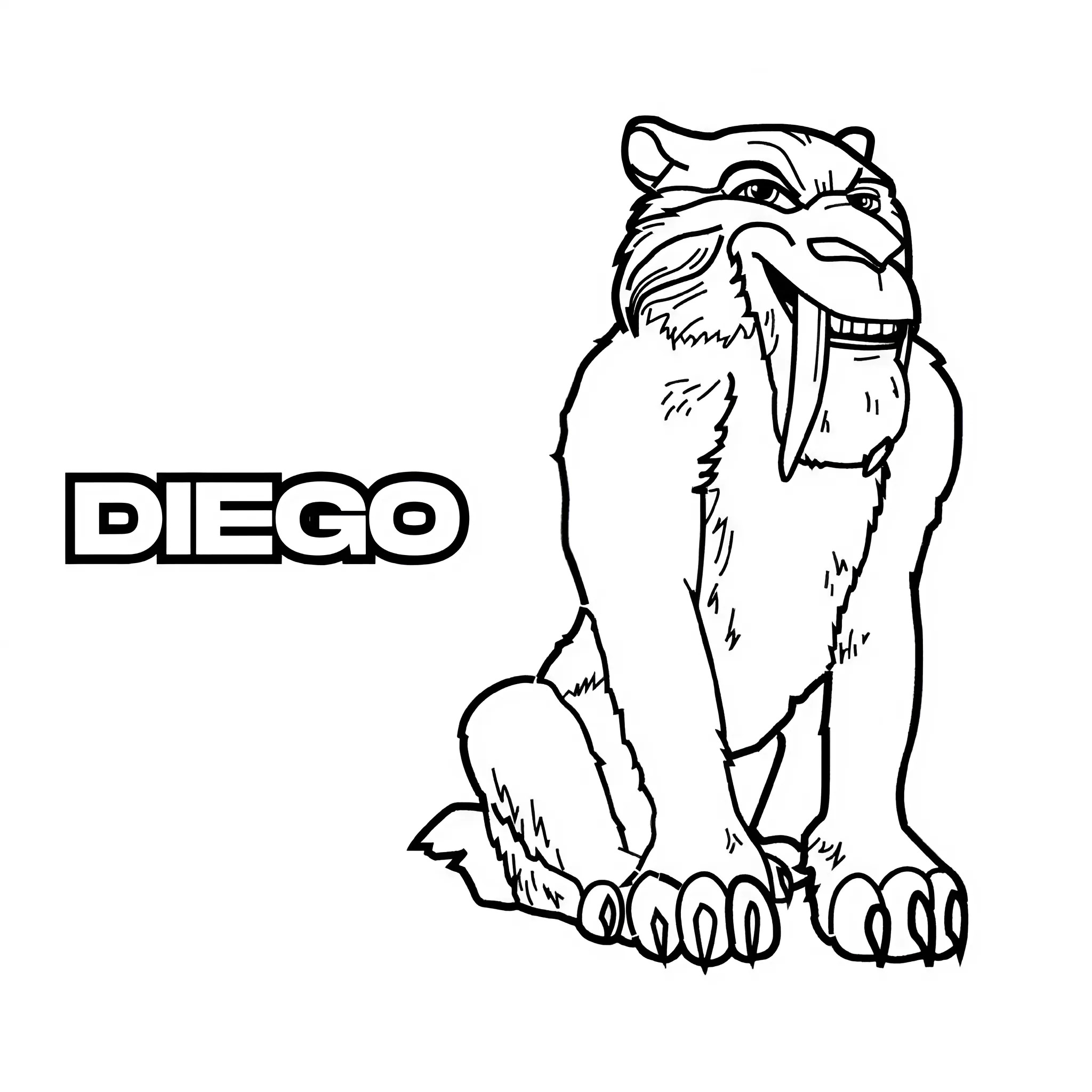 diego ice age coloring pages
