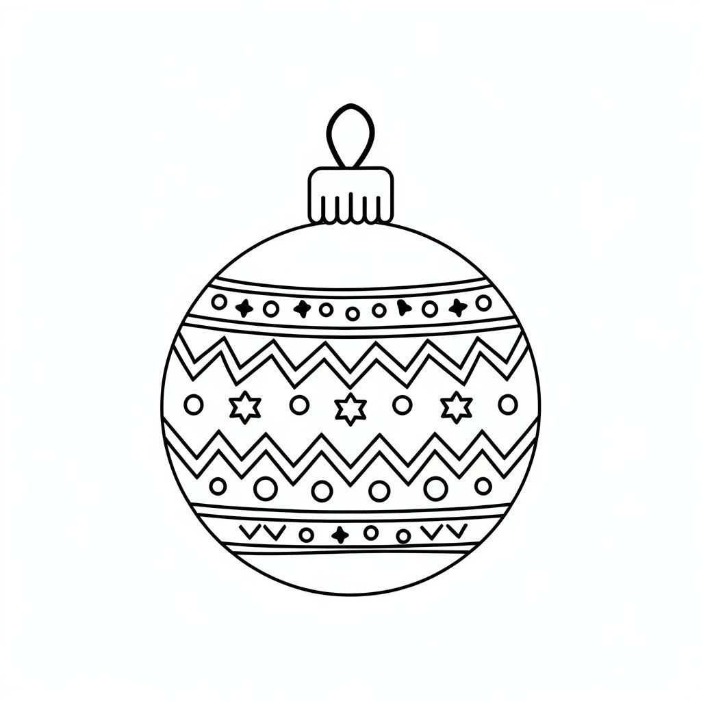 coloring pages for christmas ornaments