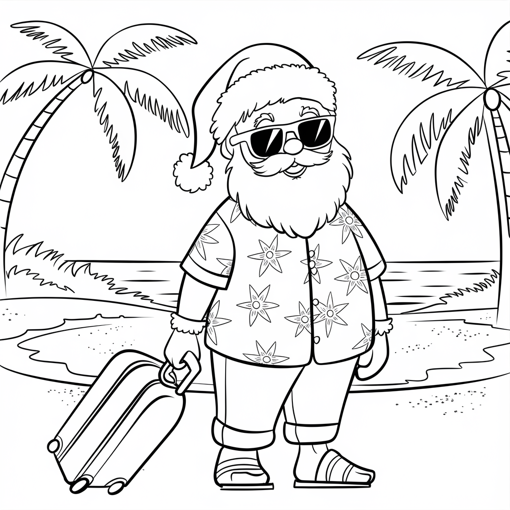 santa claus hat coloring page