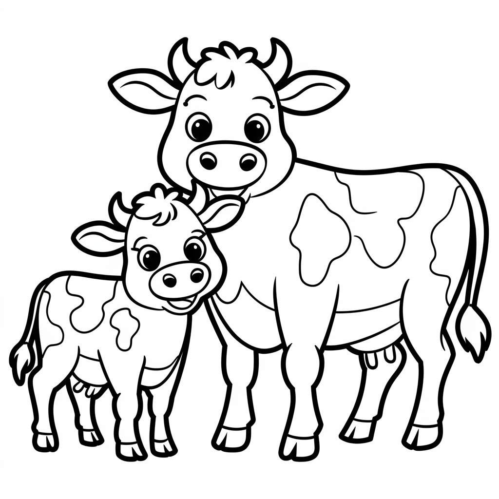cute cow coloring pages