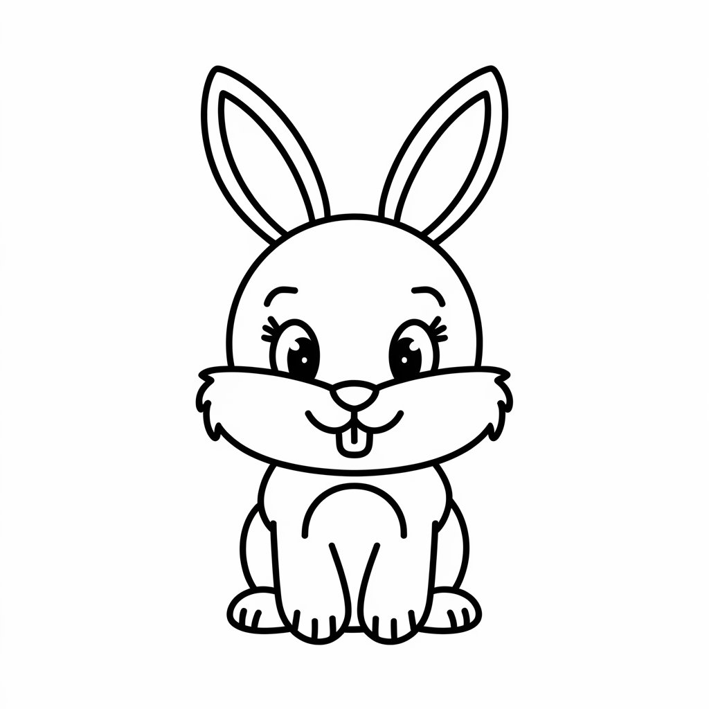 coloring pages of cute rabbits