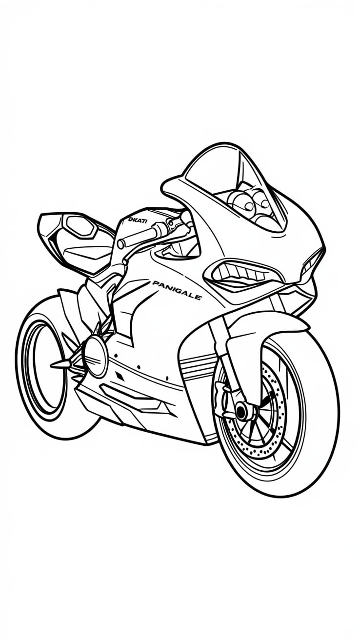 police motorcycle coloring pages