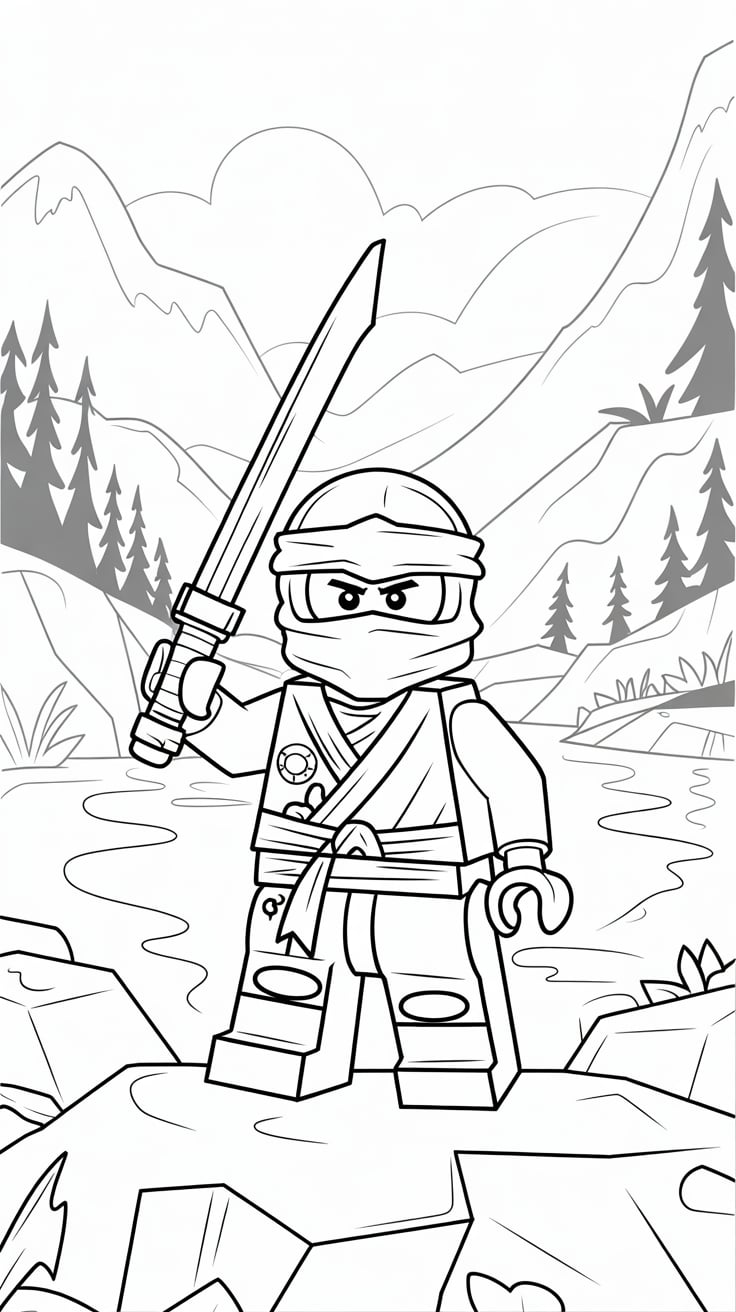 lego ninjago coloring sheet