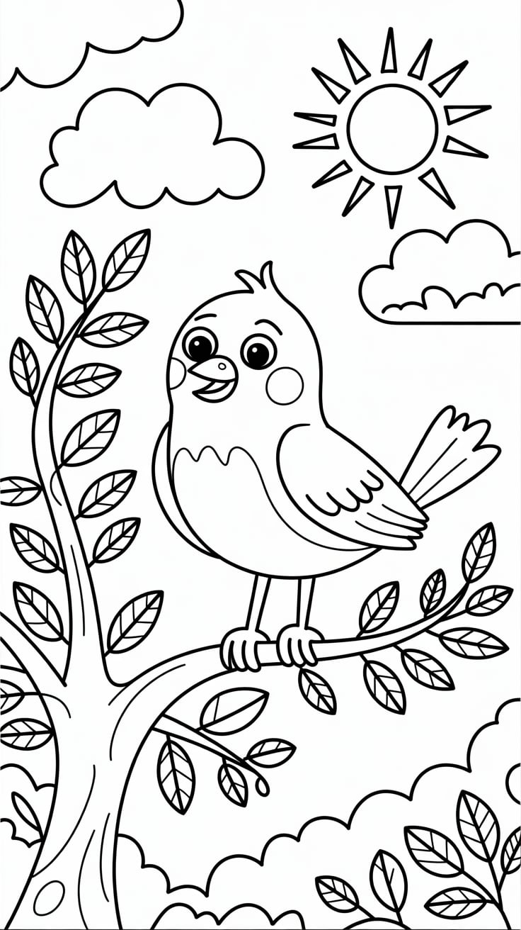 bird coloring sheet