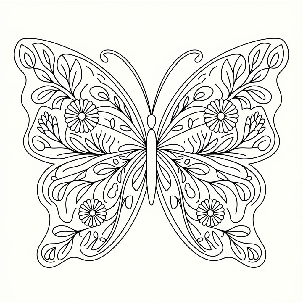 free butterfly coloring pages