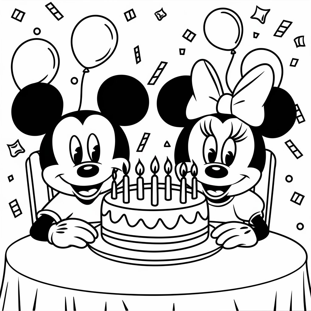 mickey and minnie coloring pages