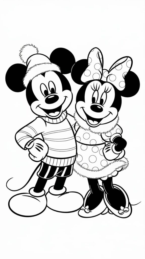 mickey minnie mouse coloring pages