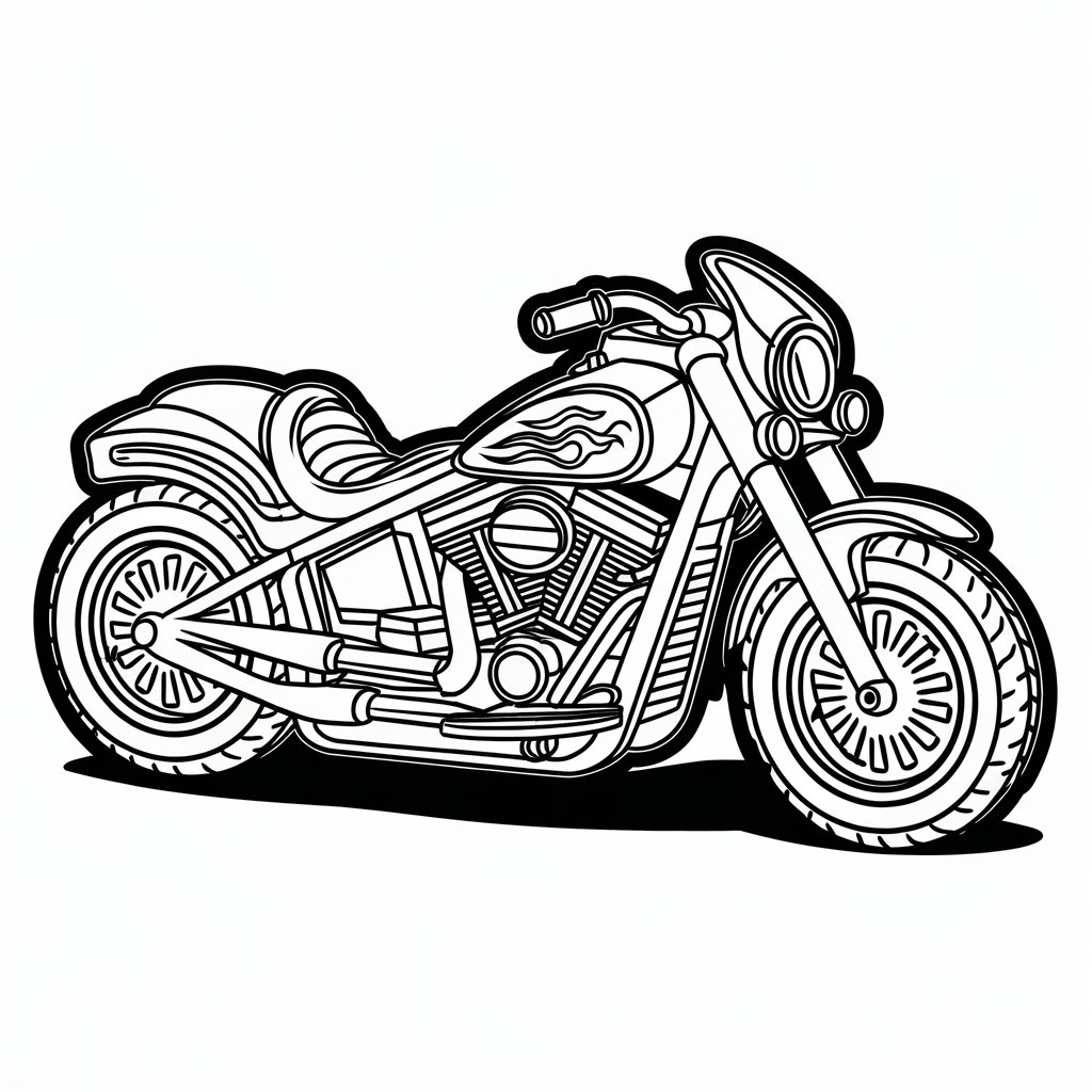 coloring pages motorcycle