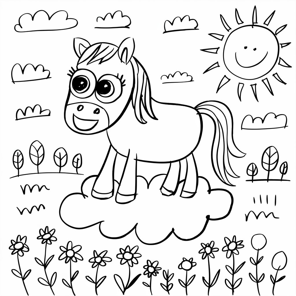 coloring pages horses