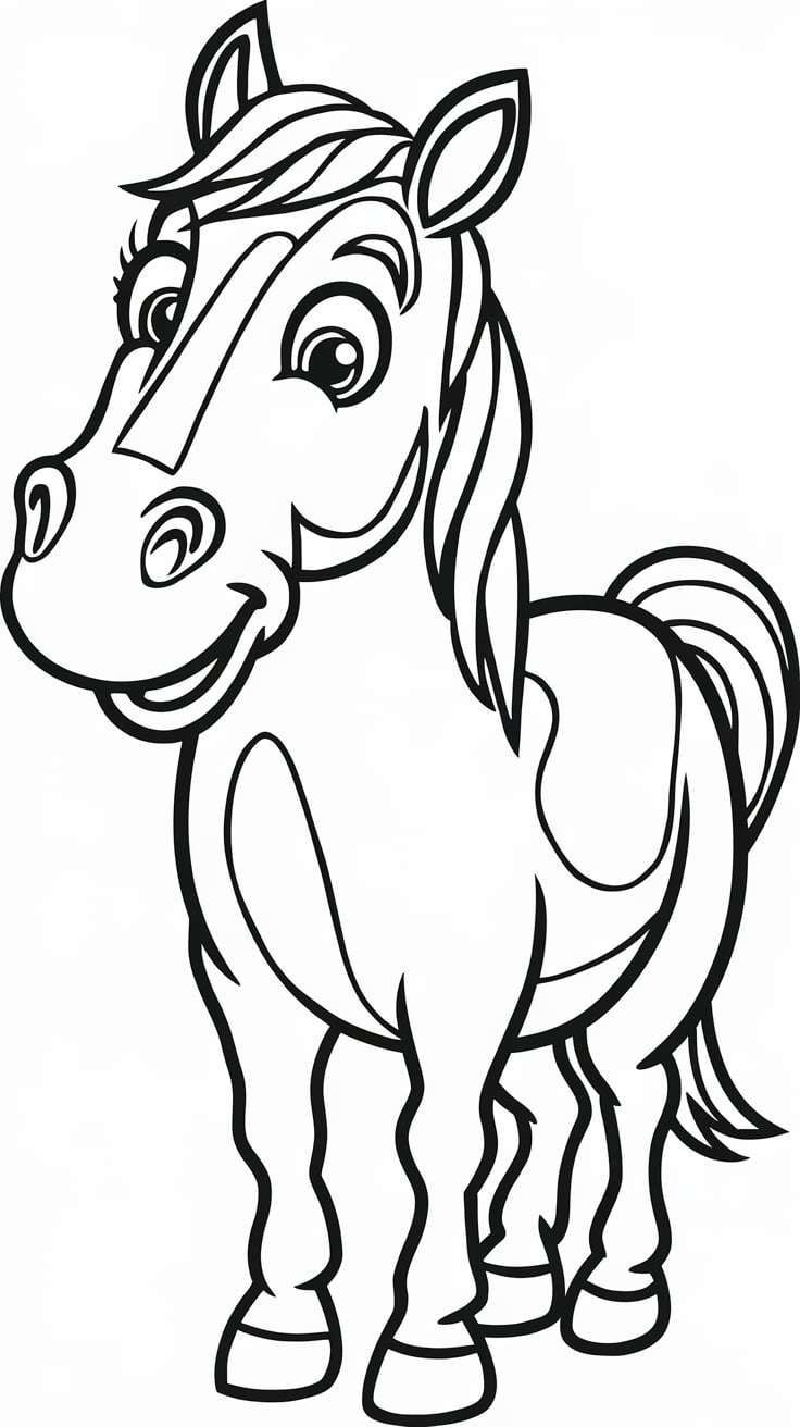 coloring page of a horse