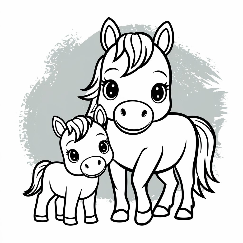 coloring page horse