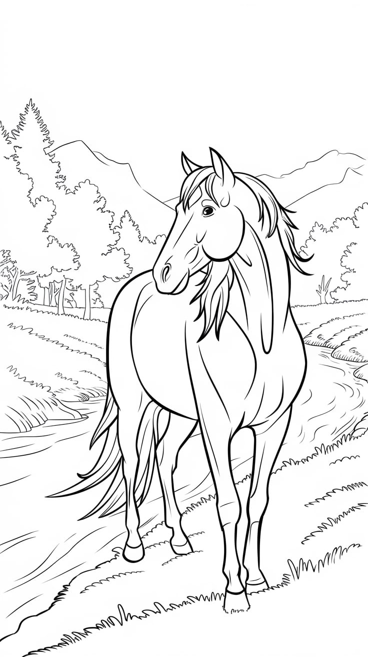horse images coloring pages