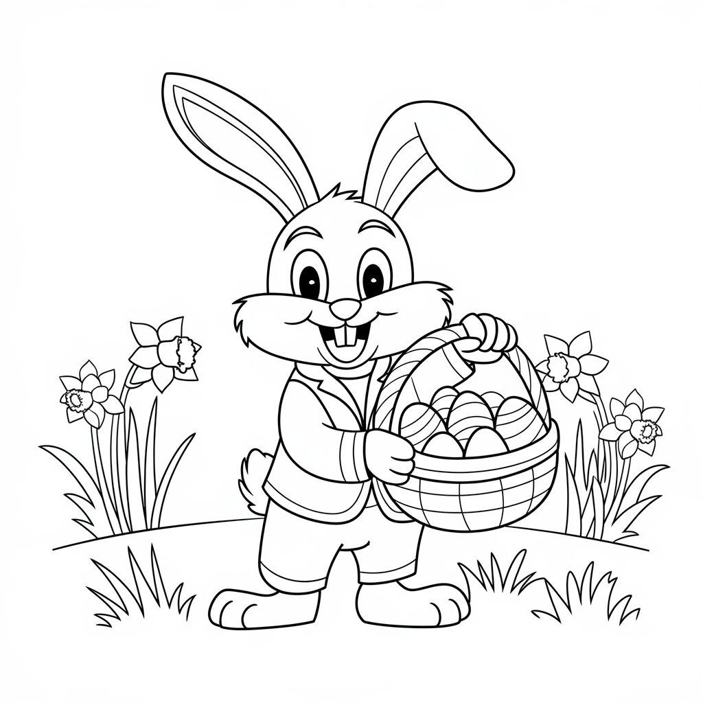 cute rabbit coloring pages
