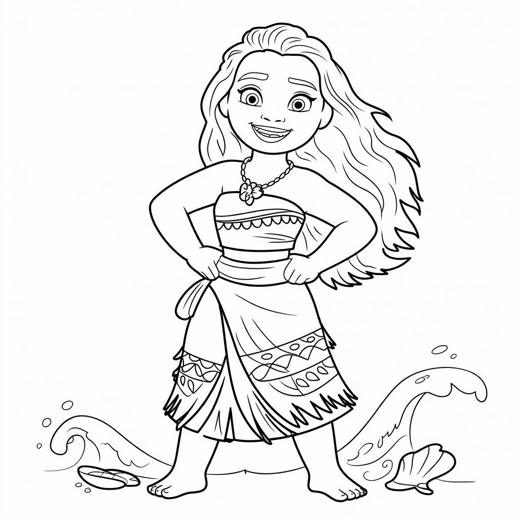 coloring pages of moana
