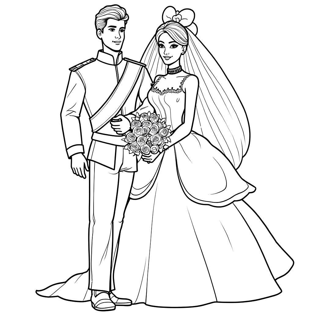 prince princess coloring pages