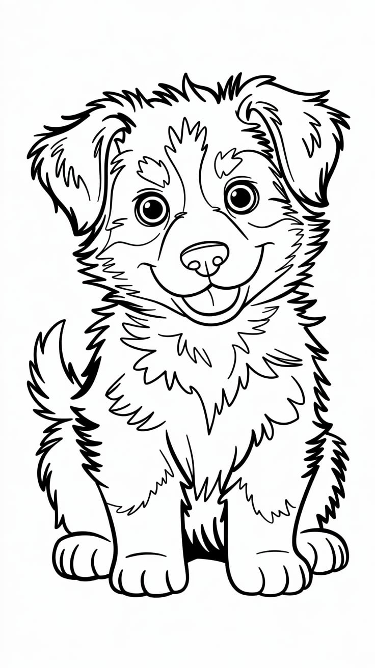 printable coloring pages puppy