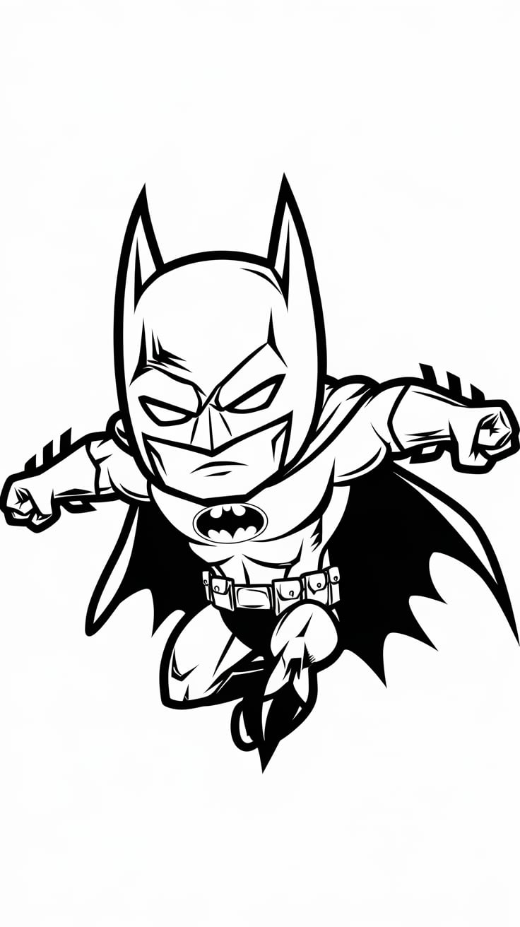 superheroes coloring page