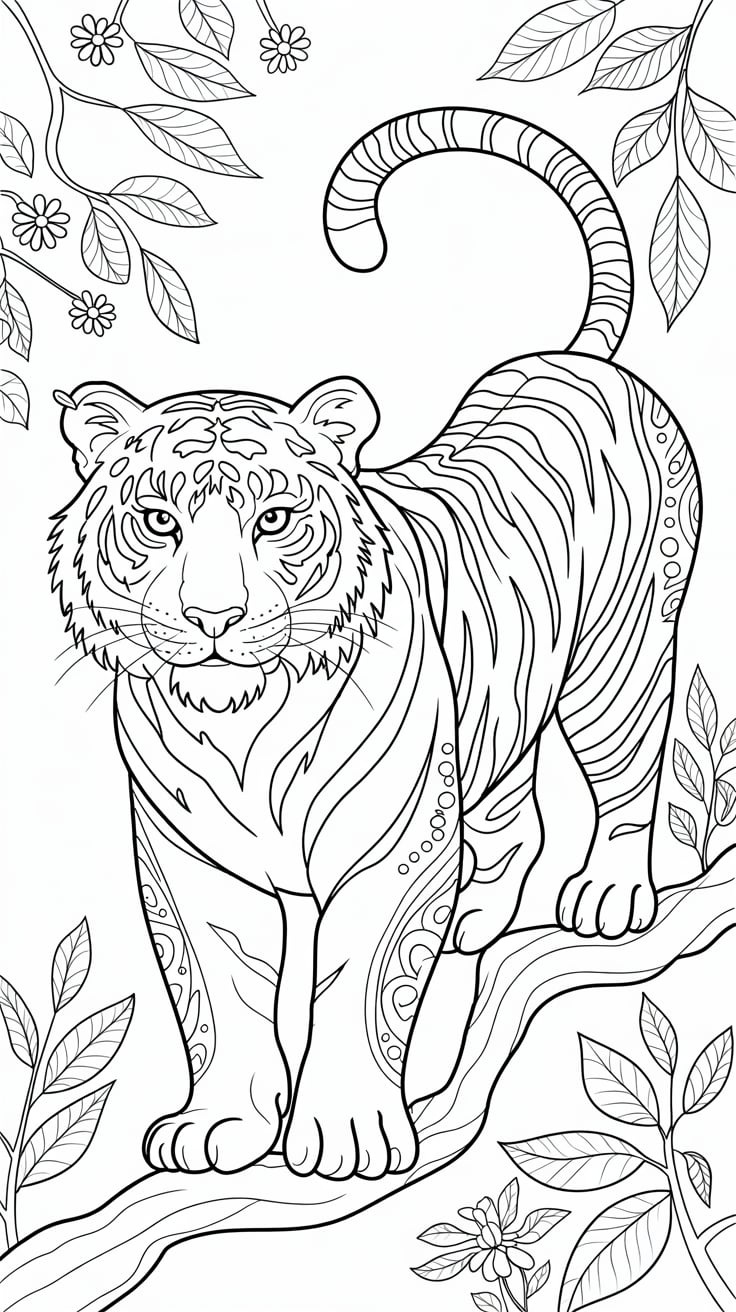 coloring pages saber tooth tiger