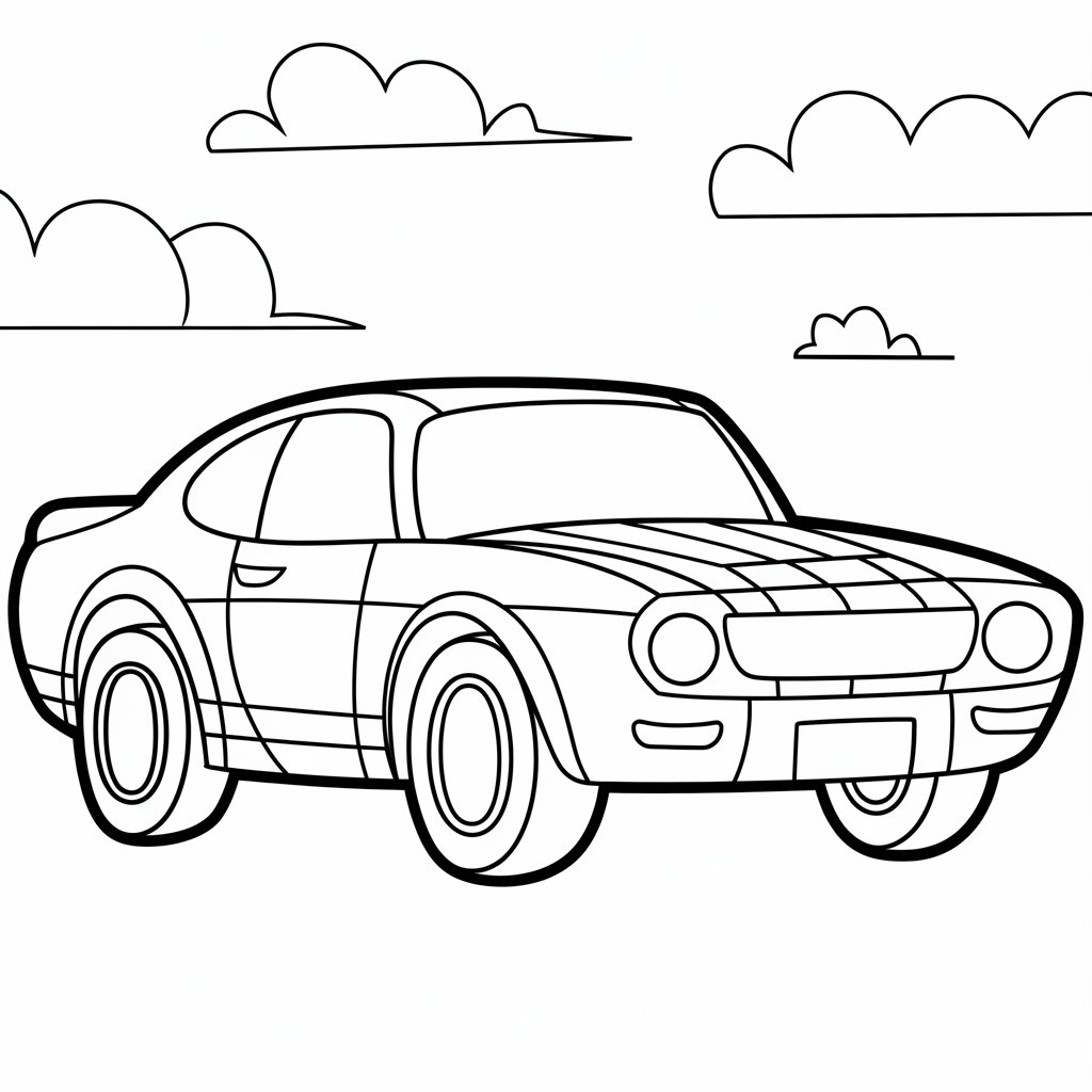 race car coloring page