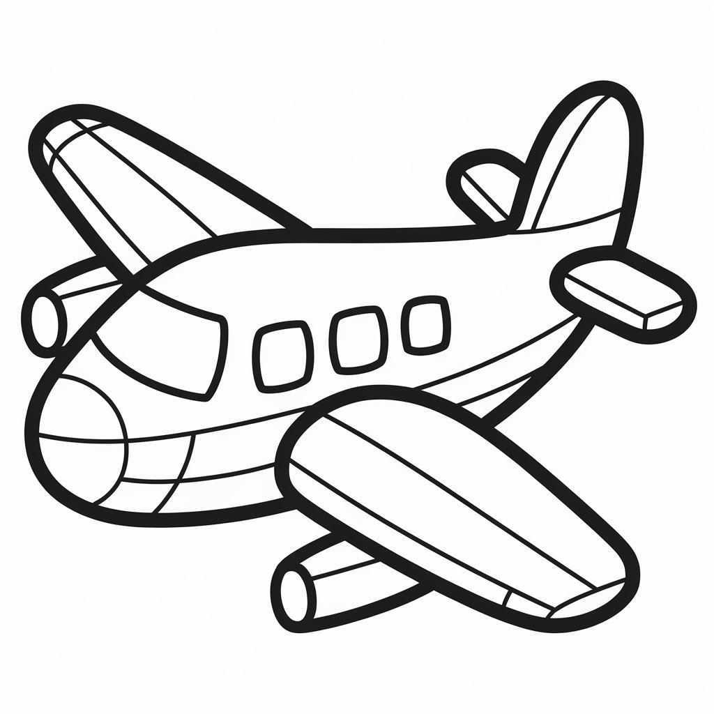 coloring page airplane