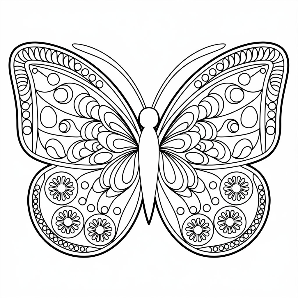 free printable butterfly coloring pages