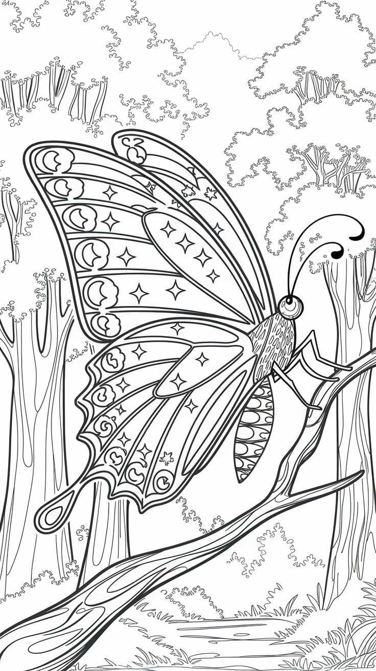 cute butterfly coloring pages