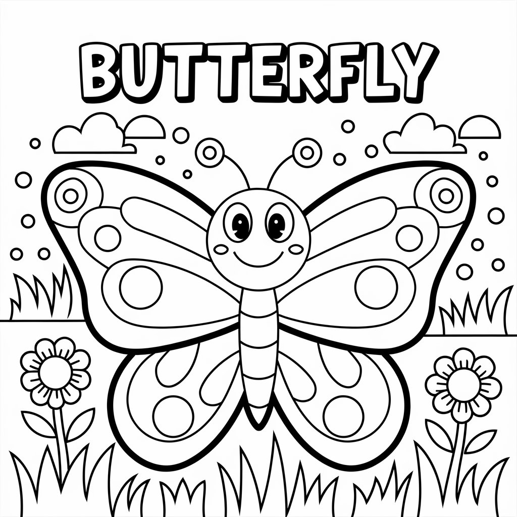 butterfly color pages