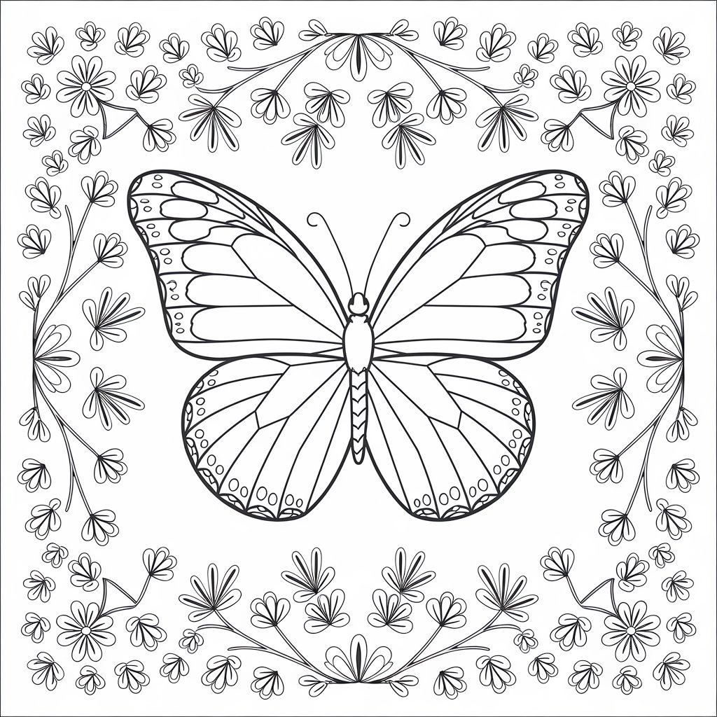 butterflies coloring pages