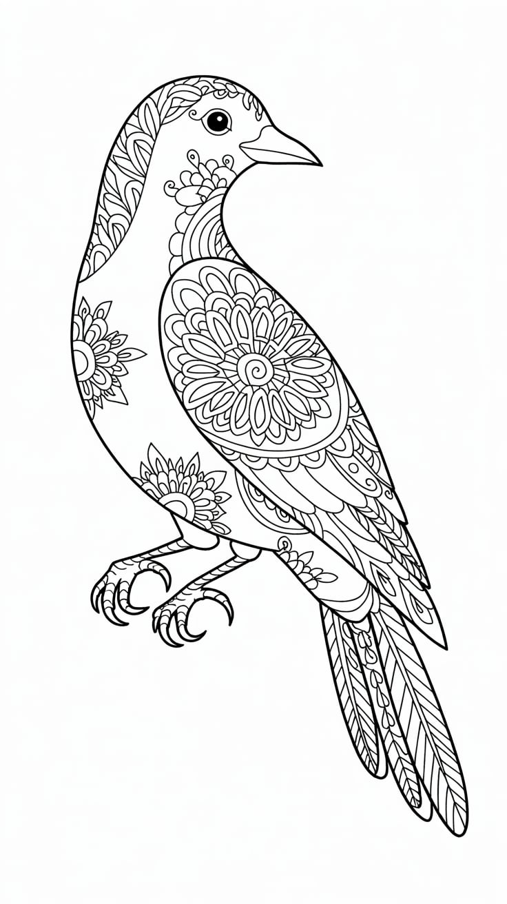 coloring pages birds printable