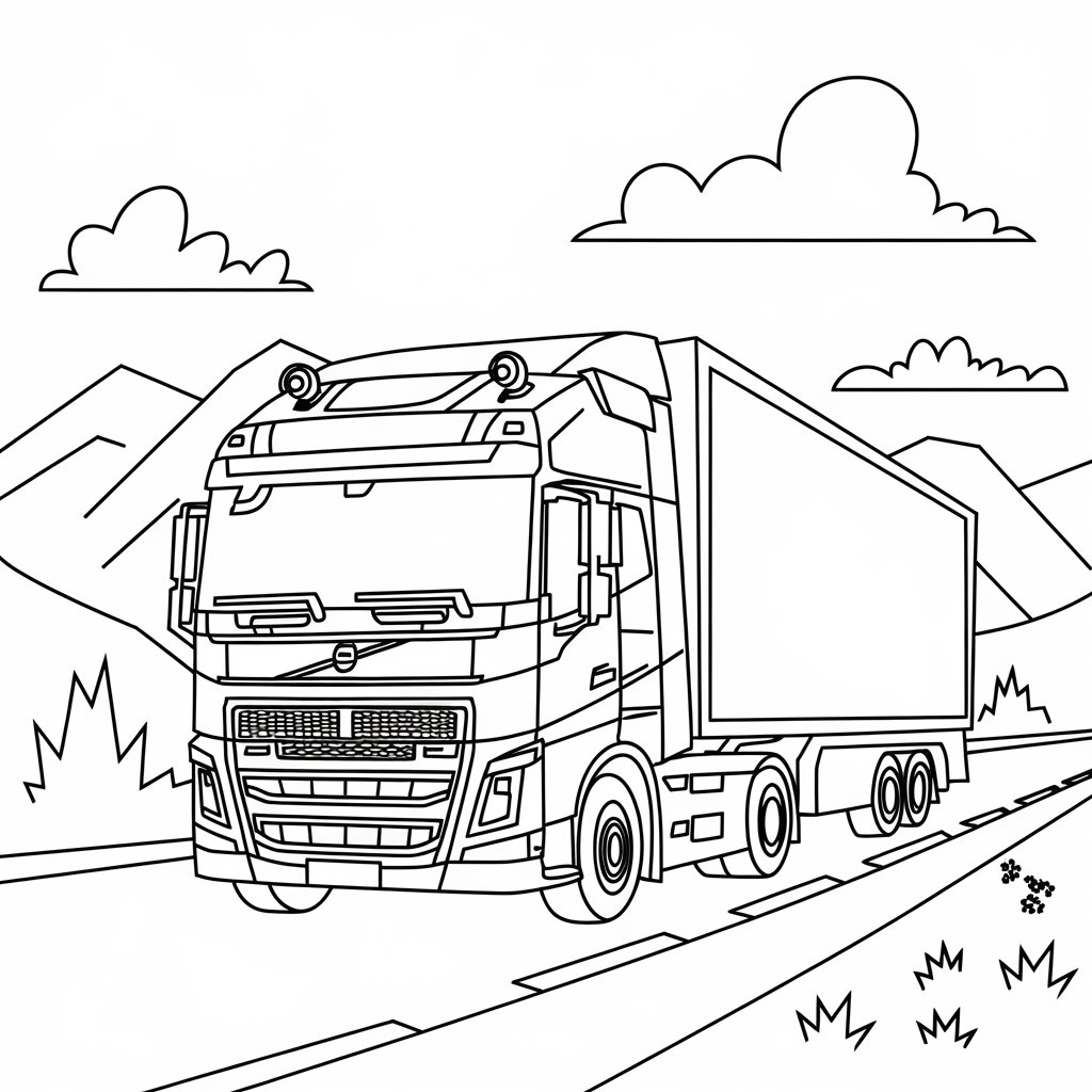 coloring truck pages