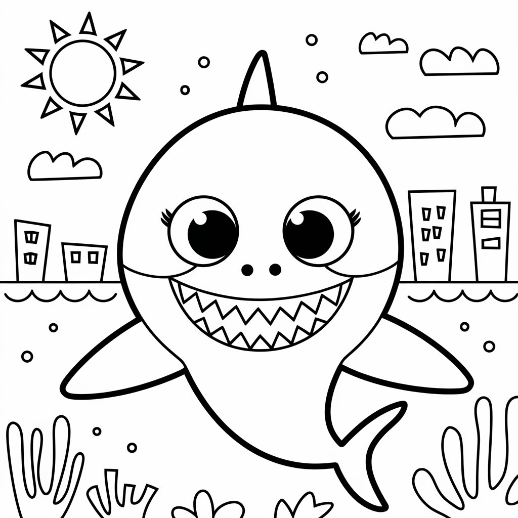shark coloring page
