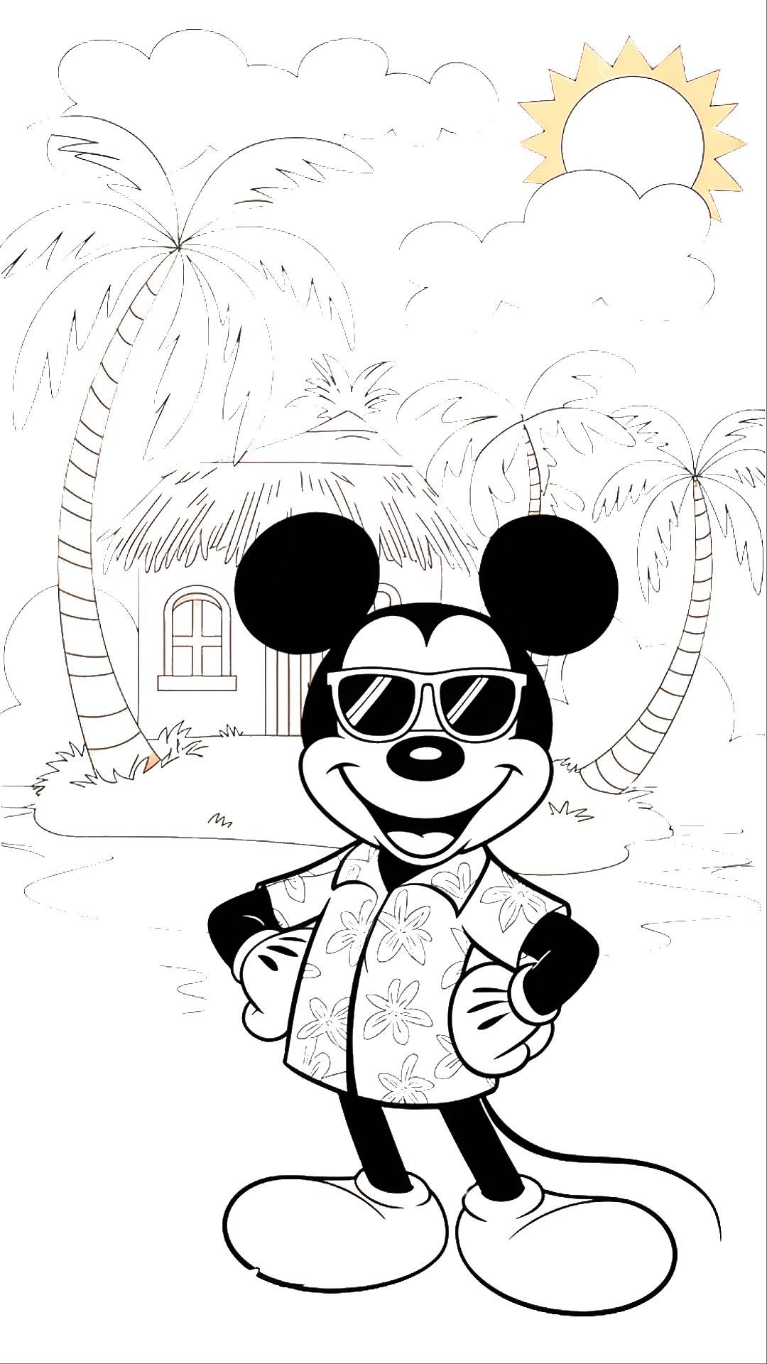 simple summer coloring pages