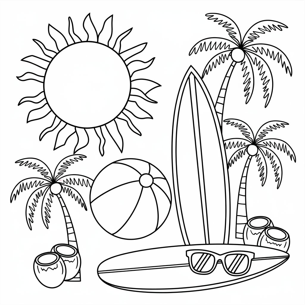 free printable coloring pages summer