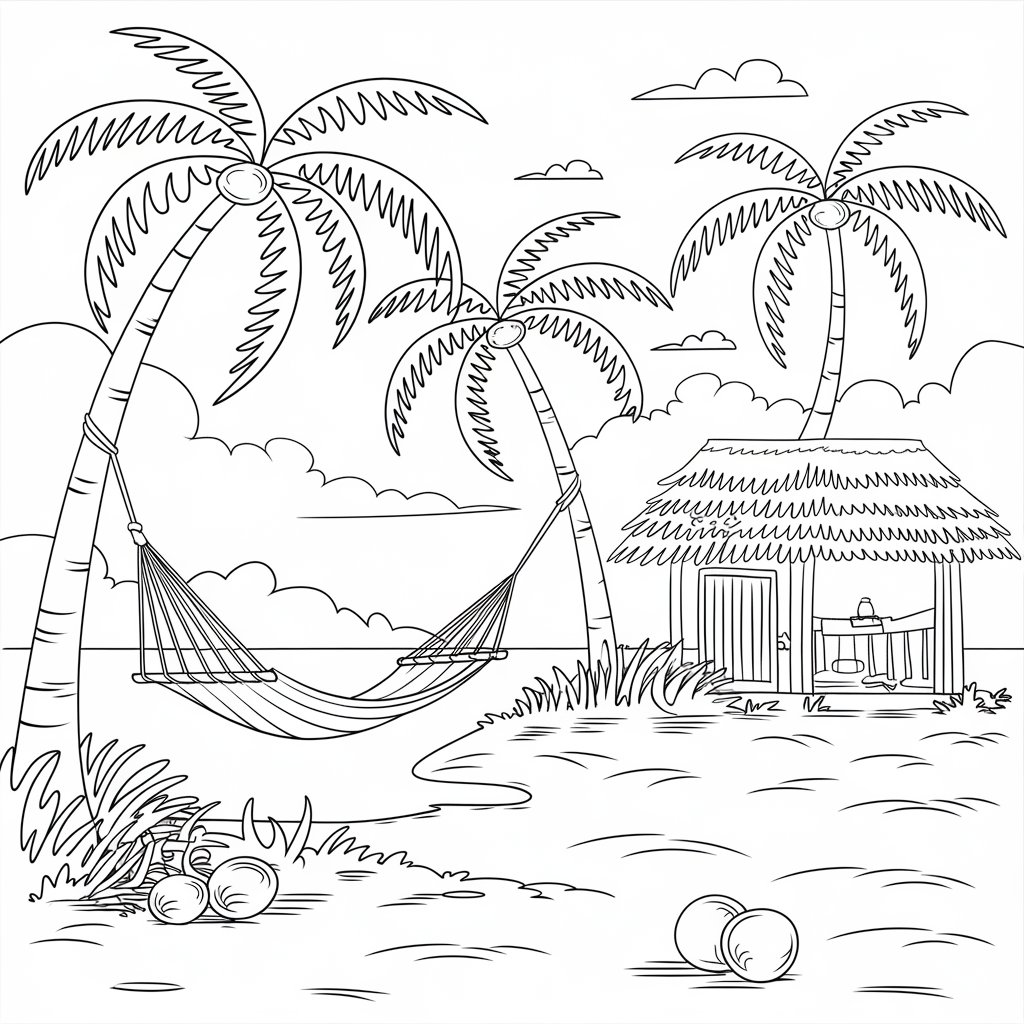 summer fun coloring pages