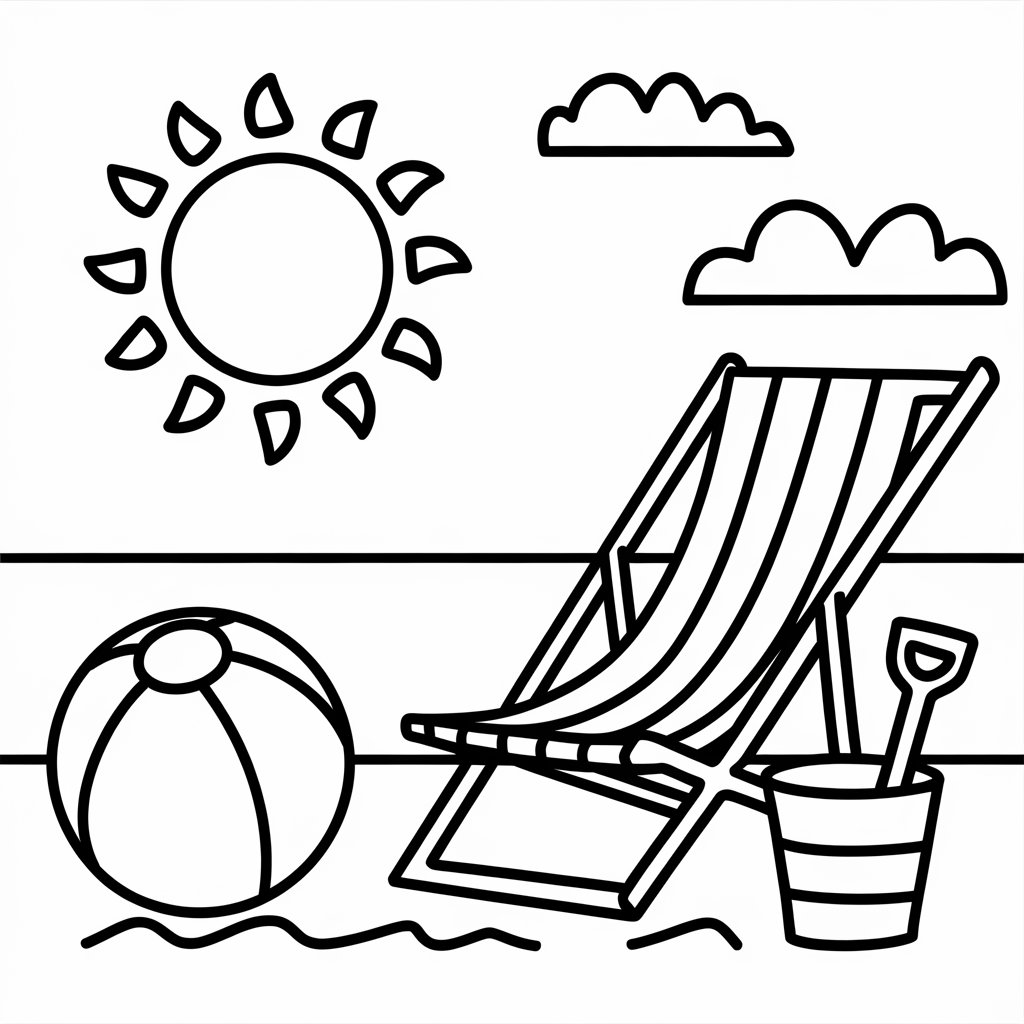 summer coloring page