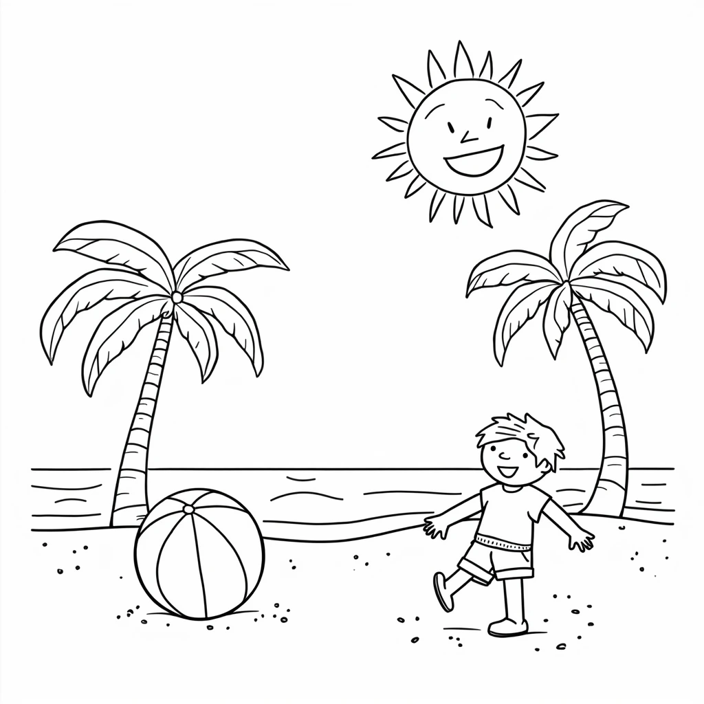 cute summer coloring pages