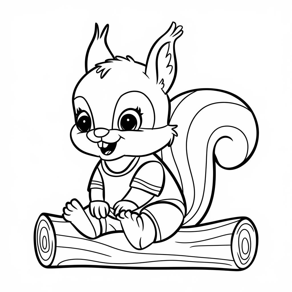 coloring pages of a squirrel