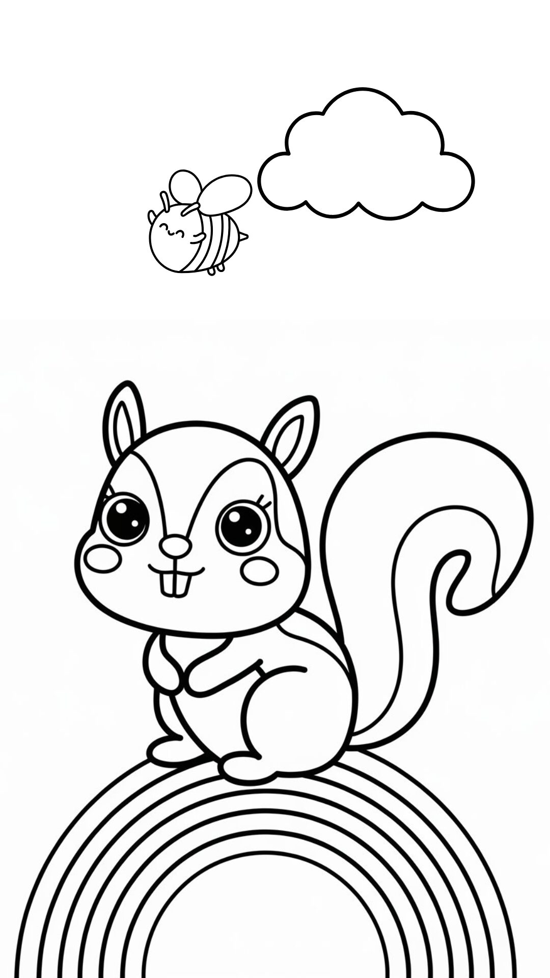 squirrel coloring pages for preschool