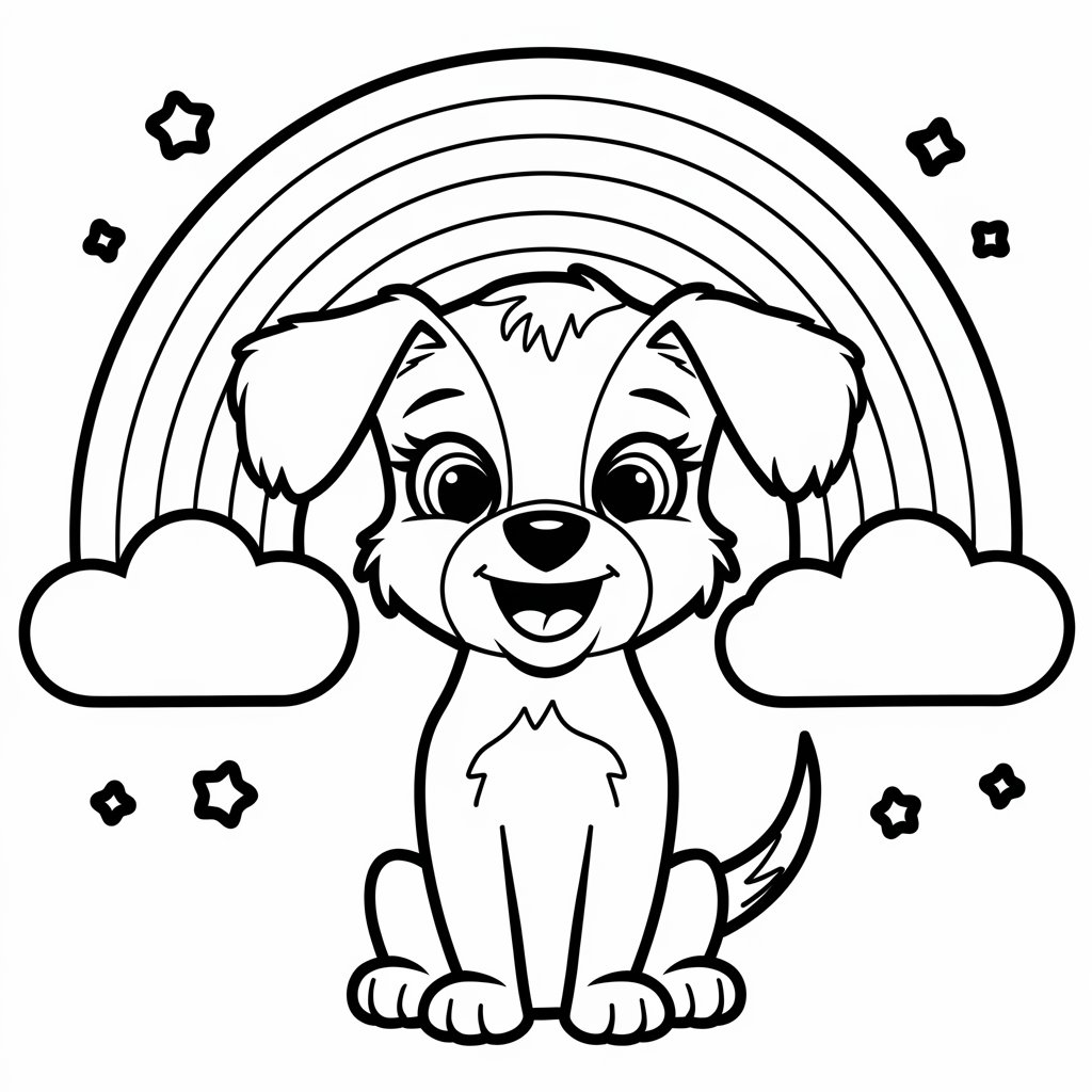 coloring page dog