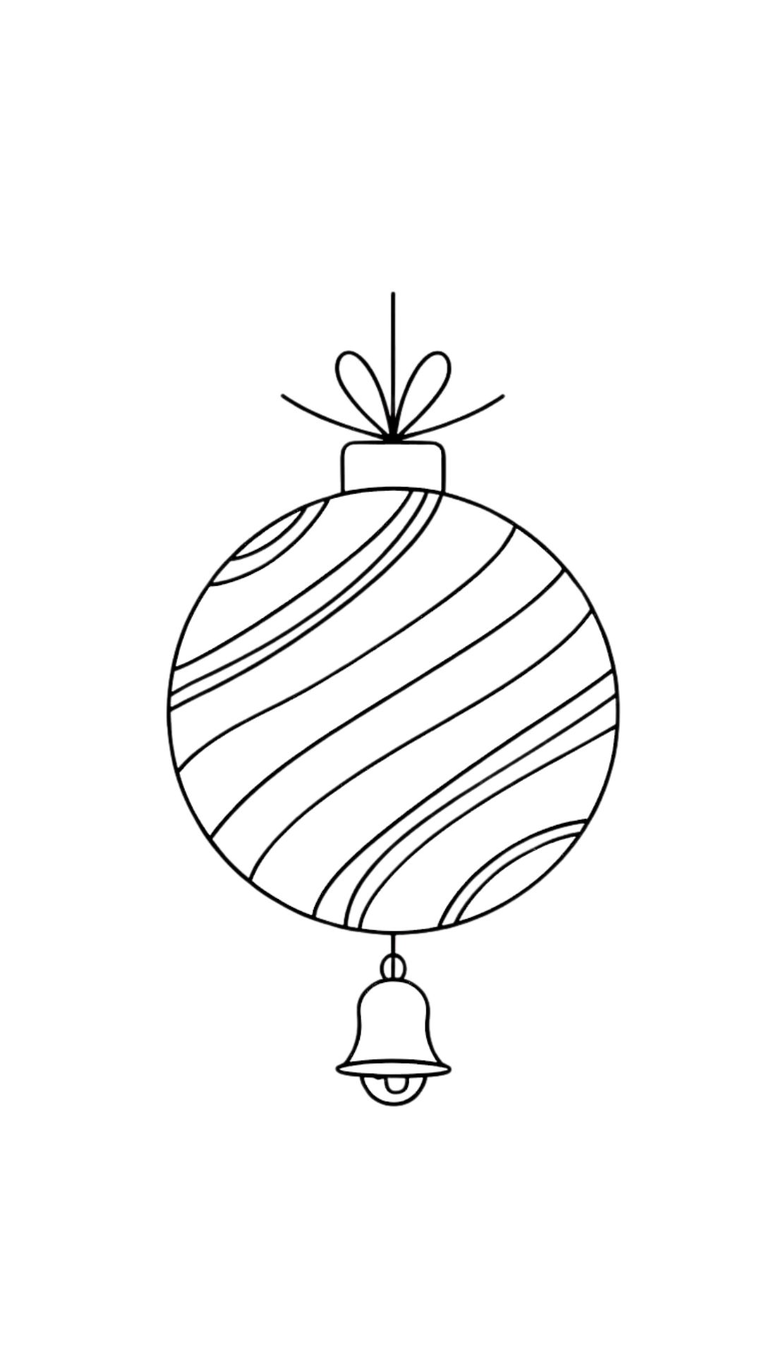 easy christmas ornaments coloring pages