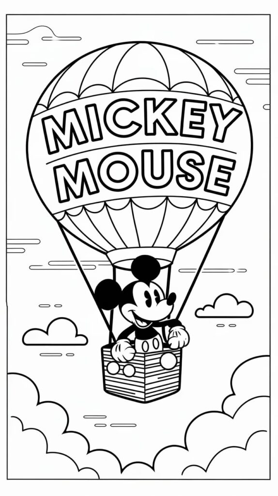 mickey mouse color pages