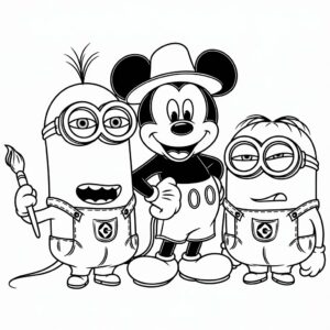 friends and mickey coloring pages