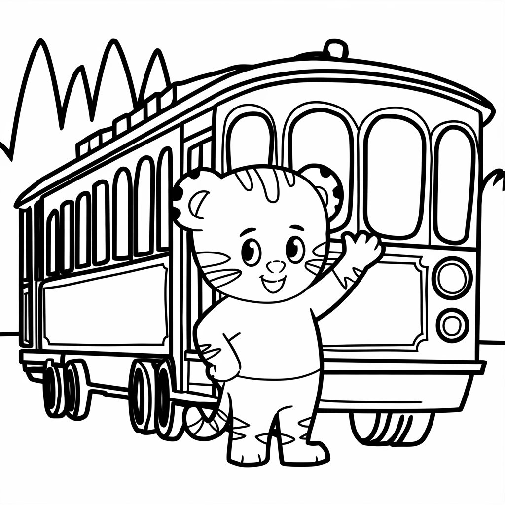 daniel tiger's neighborhood coloring pages