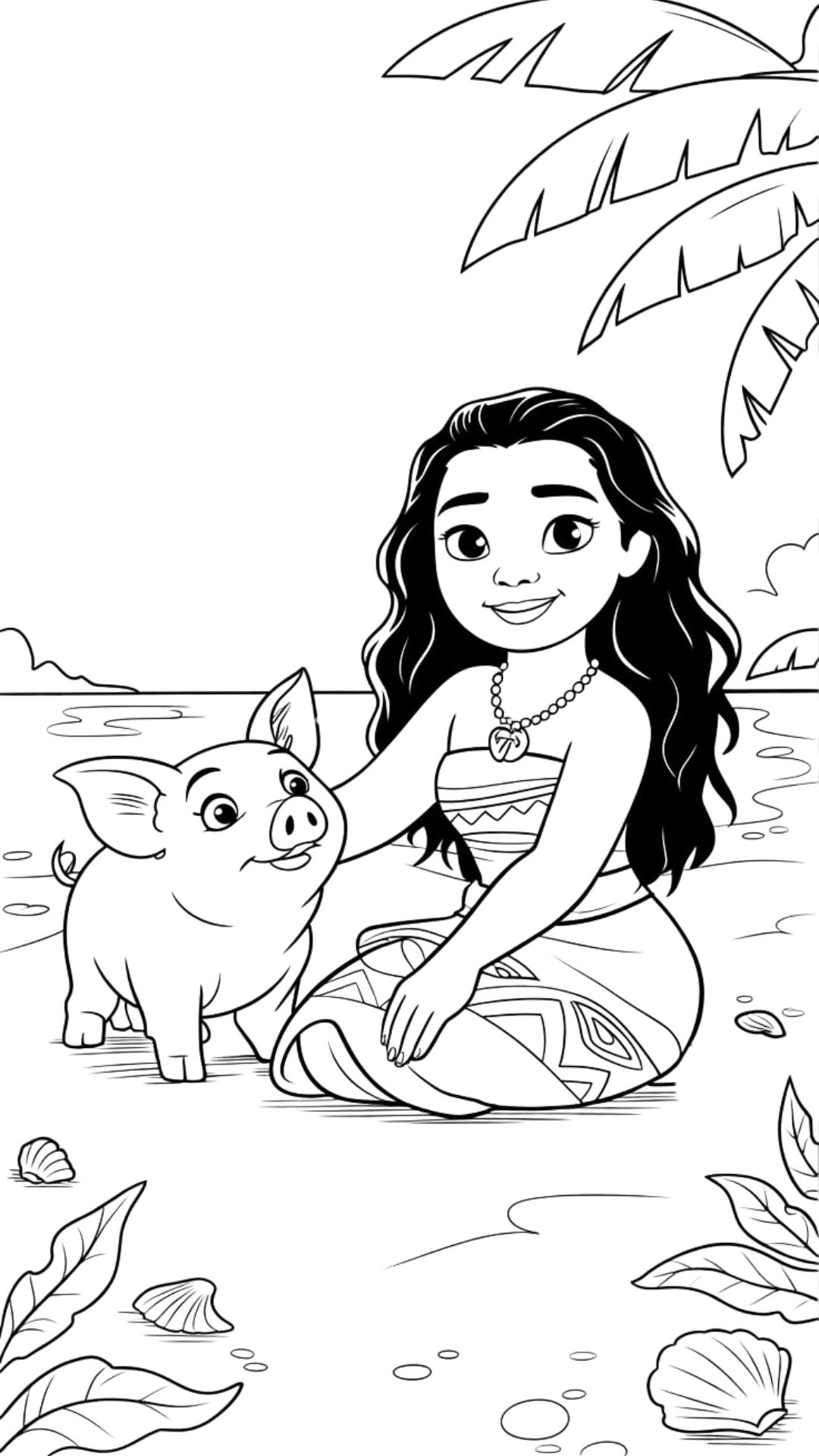 moana coloring pages free