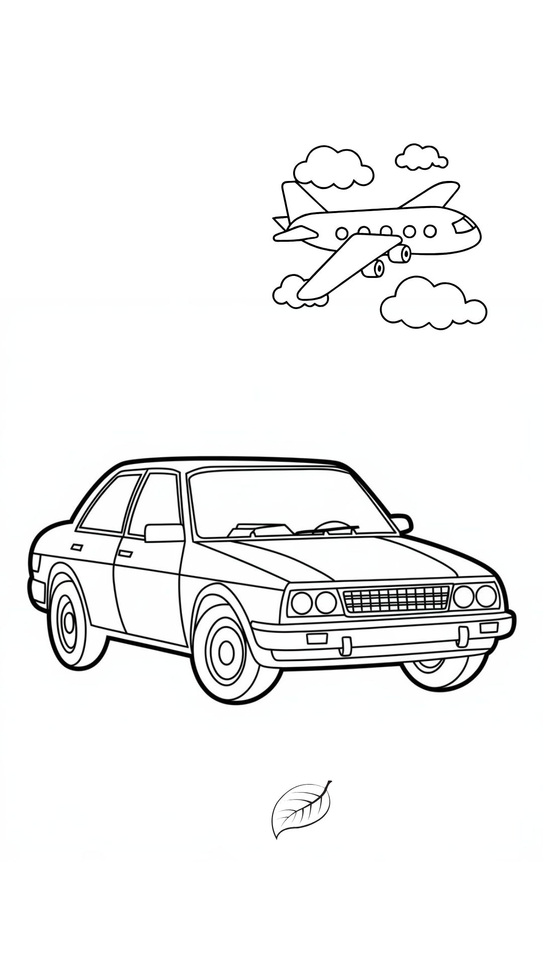 coloring page car