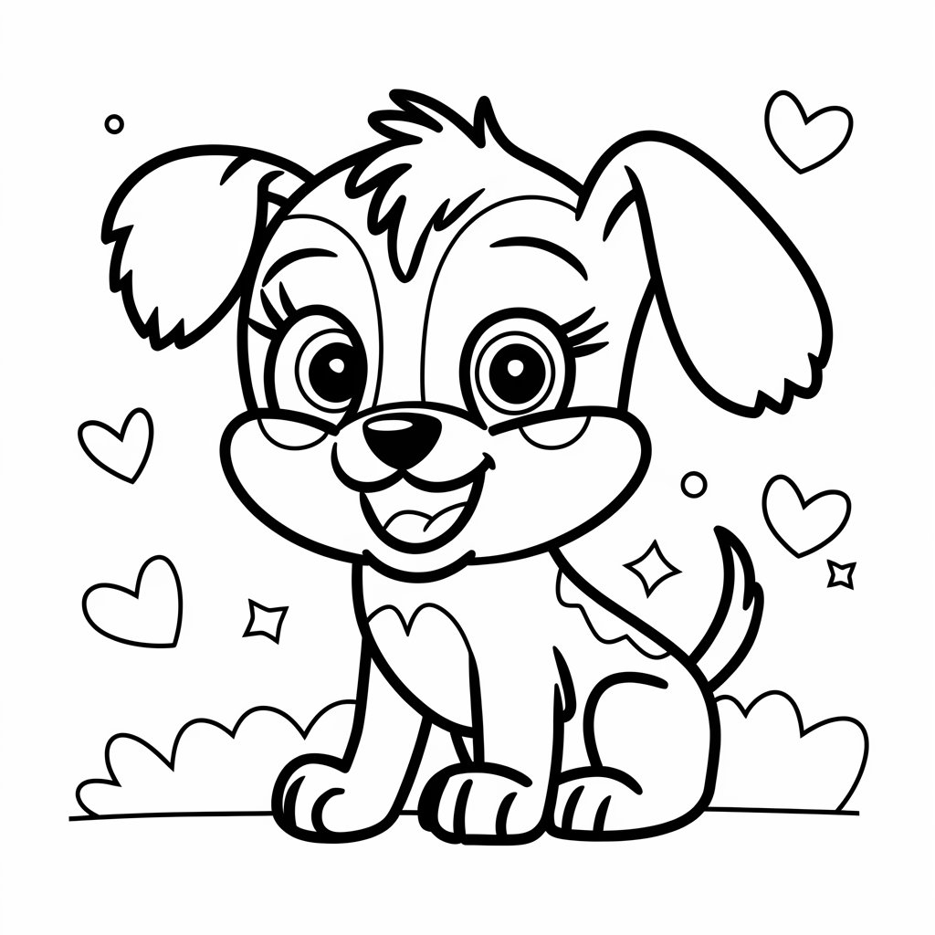 cute dog coloring pages