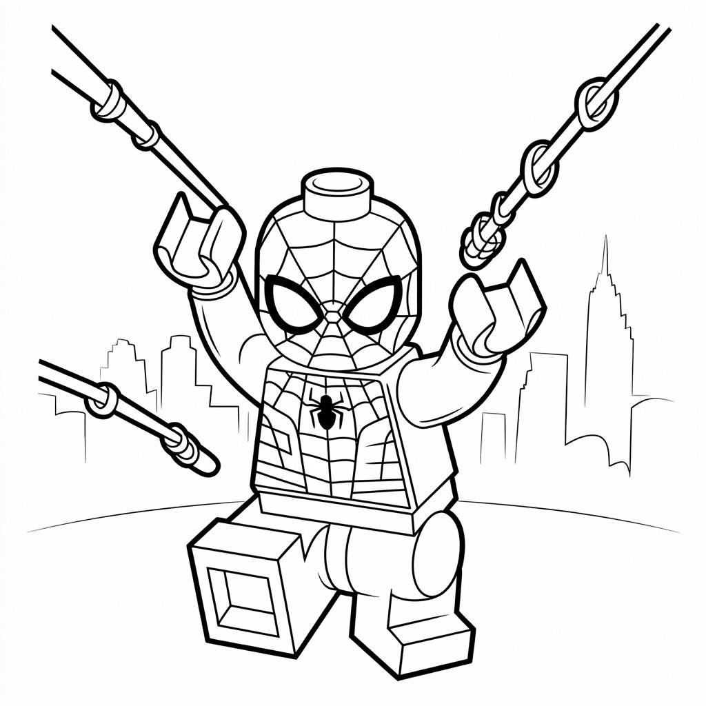 lego spiderman coloring sheets